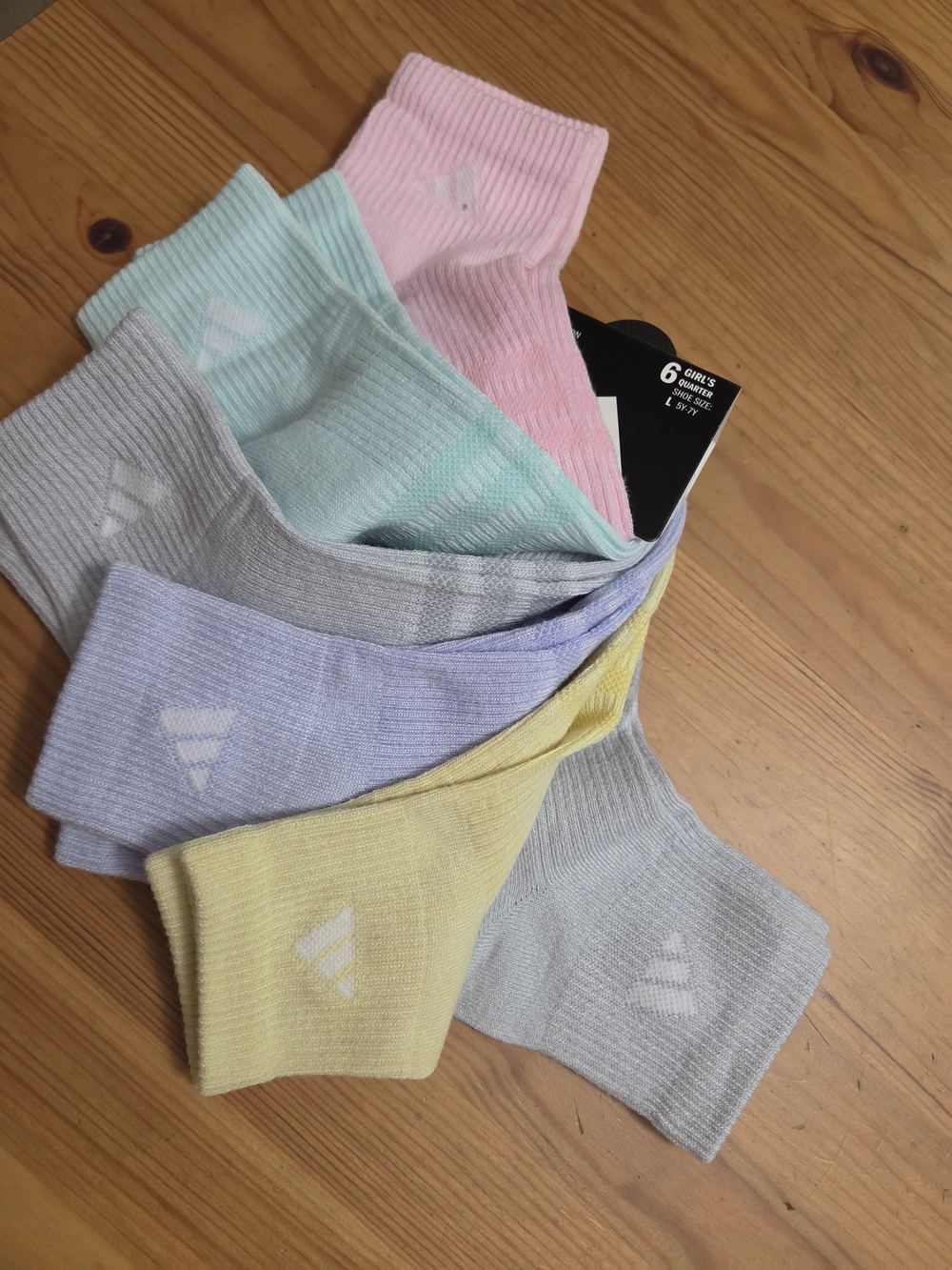 adidas Womens-Girls Pastel Ankle Socks